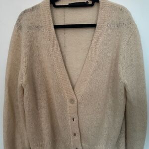 Jenni Kayne Ivory Cashmere/ Wool Cropped Cardigan - Gently Used